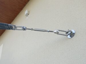 fixation murale ridoir et platine pour voile d'ombrage