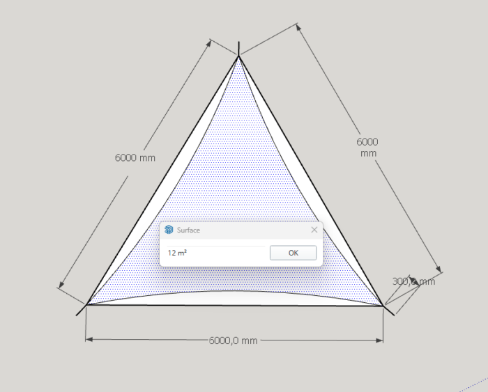 Voile D Ombrage En Ligne Triangulaire 6x6x6