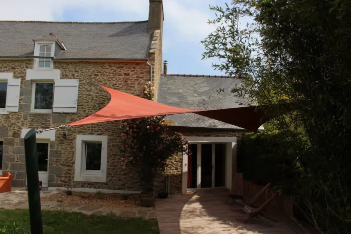 voile d'ombrage rectangulaire avec poteau de fixation pour jardin