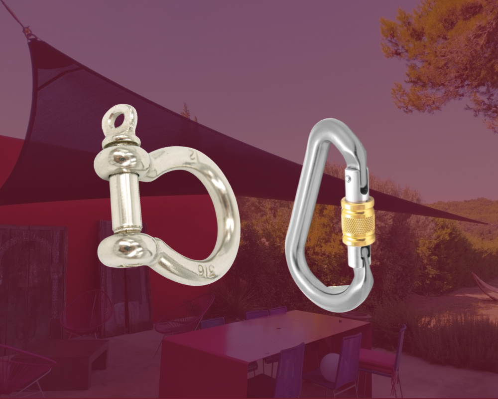 Mavoile Com Achat Voile D Ombrage En Ligne MANILLE MOUSQUETON Light